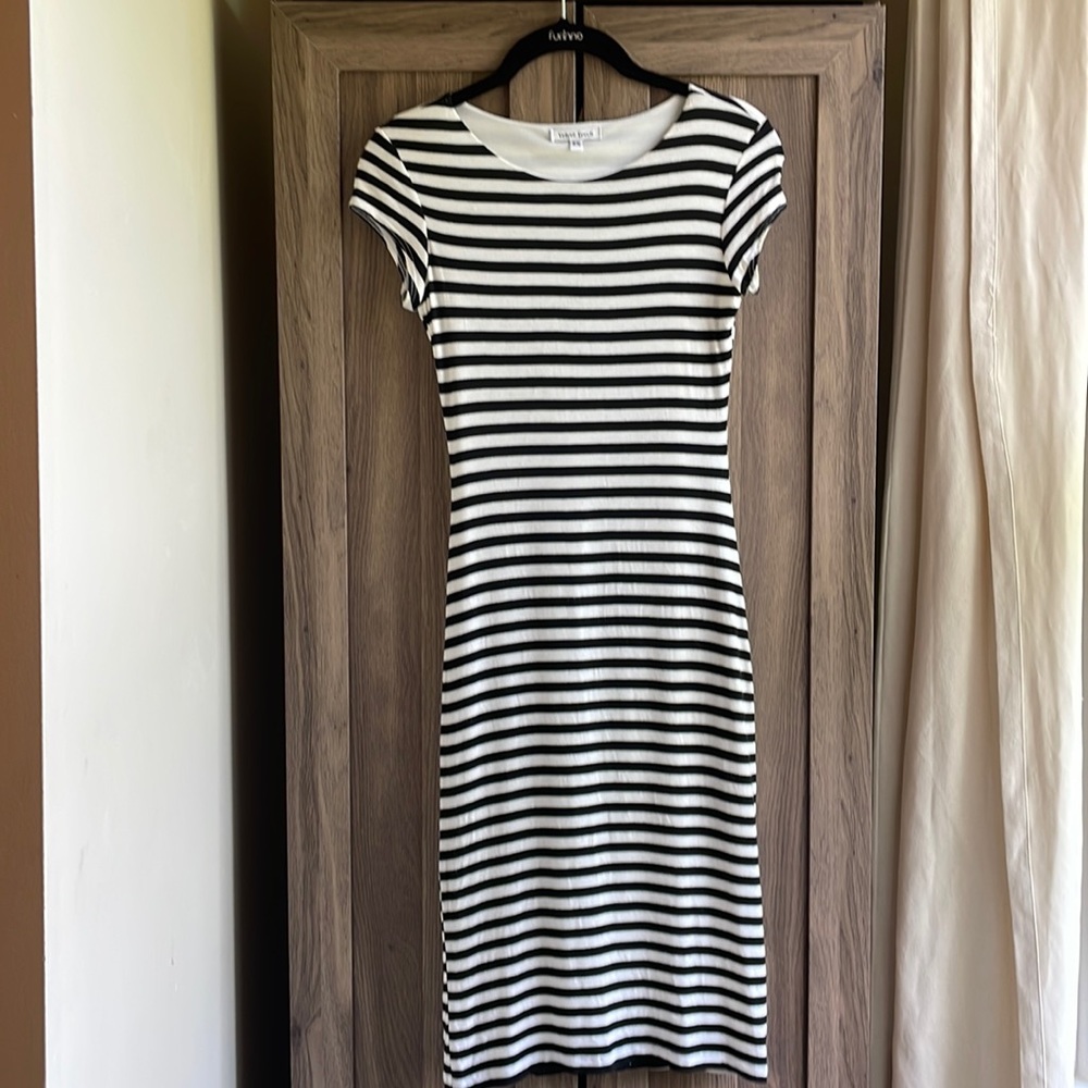 Black and White Striped Dress